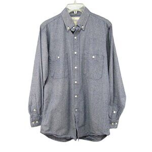 Scotsman Co Blue Chambray Long Sleeve Button Down Shirt Sz S Hometown Ben Napier